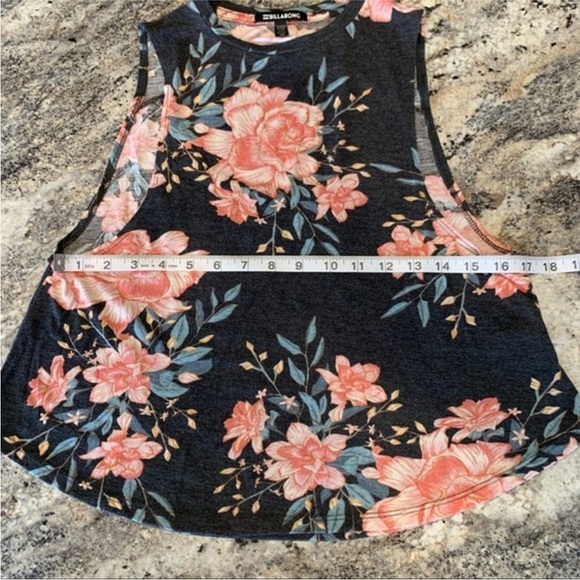 Billabong Tank Top Floral Yoga open back sz S - Picture 4 of 6